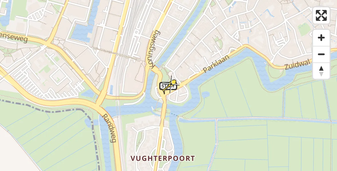 Routekaart van de vlucht: Lifeliner 3 naar 's-Hertogenbosch, Wilhelminaplein