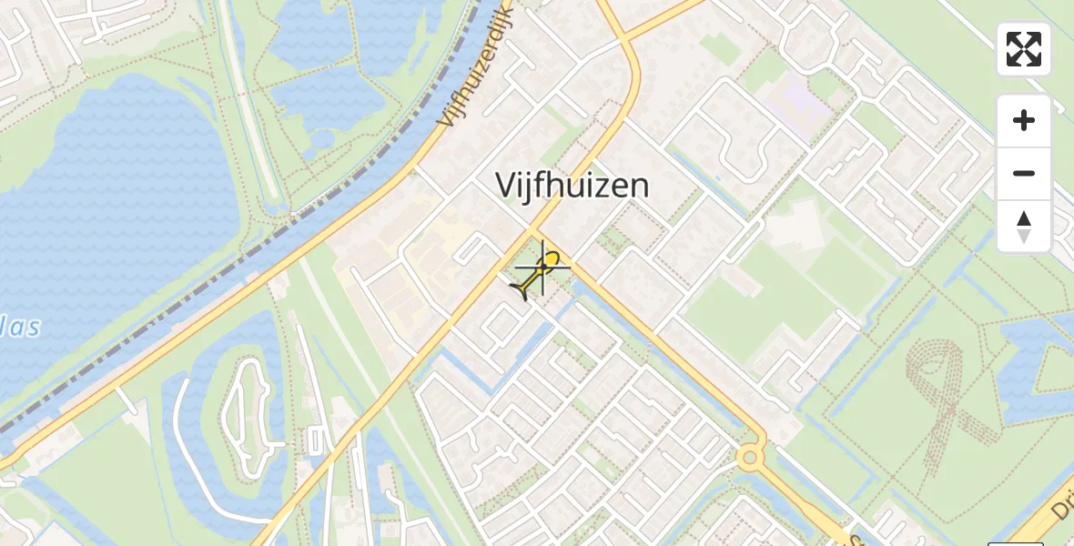Routekaart van de vlucht: Lifeliner 1 naar Vijfhuizen
