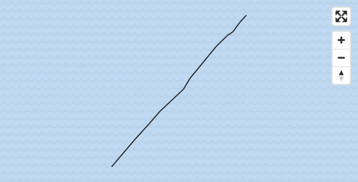 Routekaart van de vlucht: Kustwachthelikopter naar 