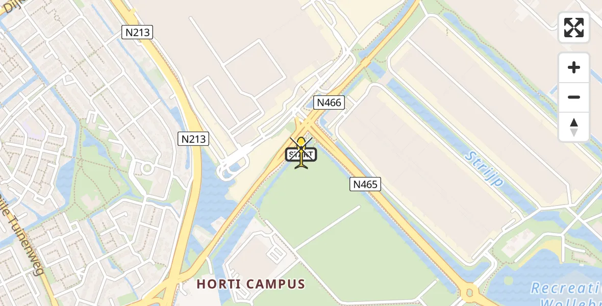 Routekaart van de vlucht: Lifeliner 2 naar Honselersdijk, Mars