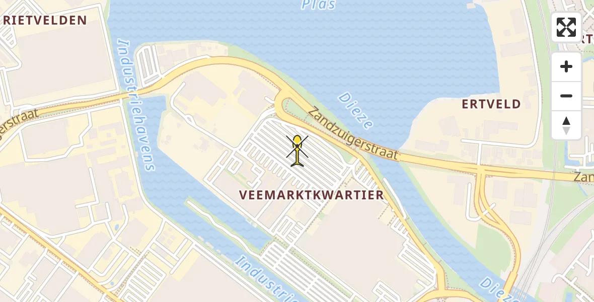 Routekaart van de vlucht: Lifeliner 3 naar 's-Hertogenbosch