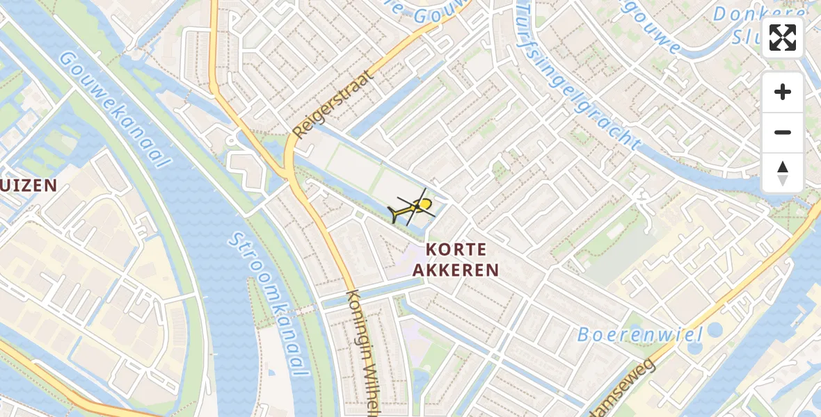 Routekaart van de vlucht: Lifeliner 2 naar Gouda