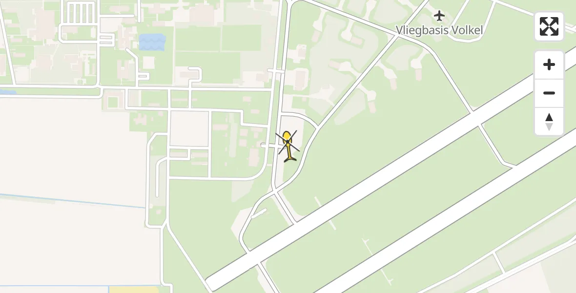 Routekaart van de vlucht: Lifeliner 3 naar Vliegbasis Volkel