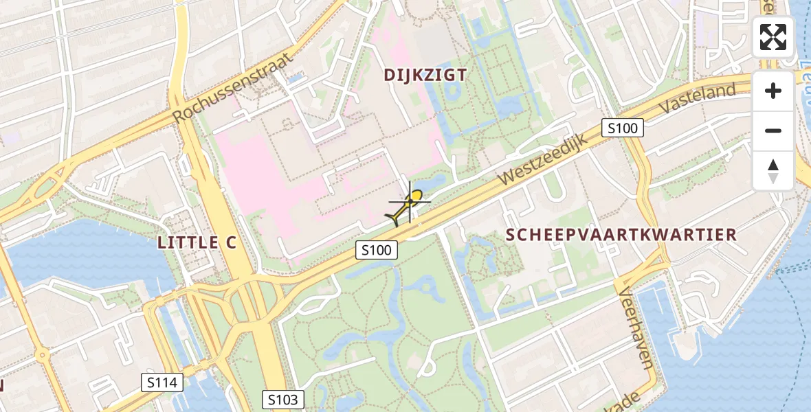 Routekaart van de vlucht: Lifeliner 2 naar Erasmus MC