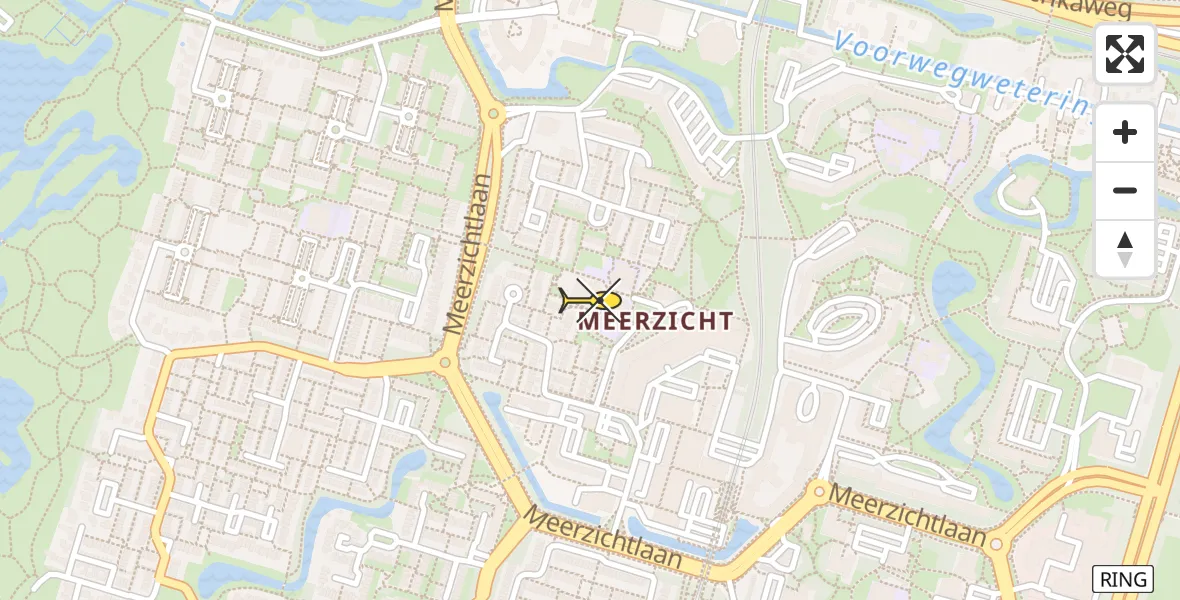 Routekaart van de vlucht: Lifeliner 2 naar Zoetermeer