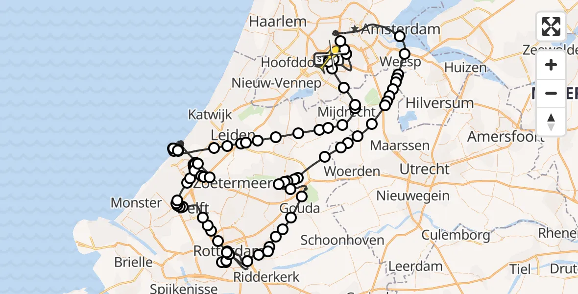 Routekaart van de vlucht: Politieheli naar Schiphol, Thermiekstraat
