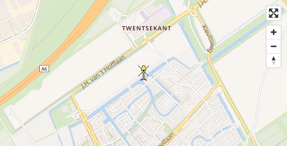 Routekaart van de vlucht: Lifeliner 1 naar Almere