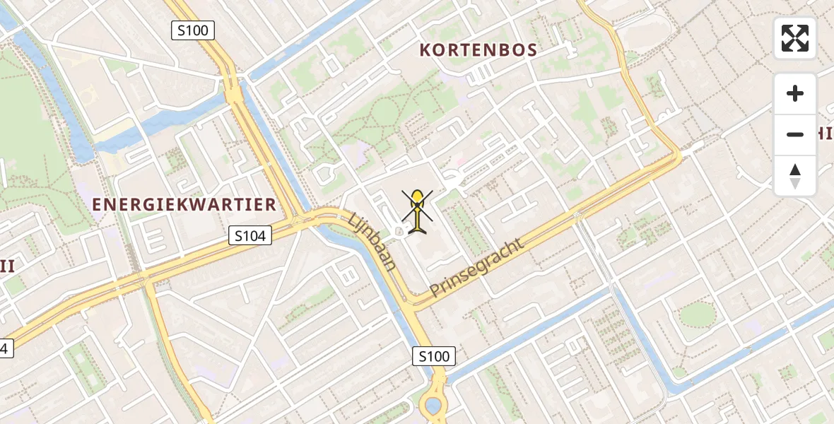 Routekaart van de vlucht: Lifeliner 2 naar Den Haag