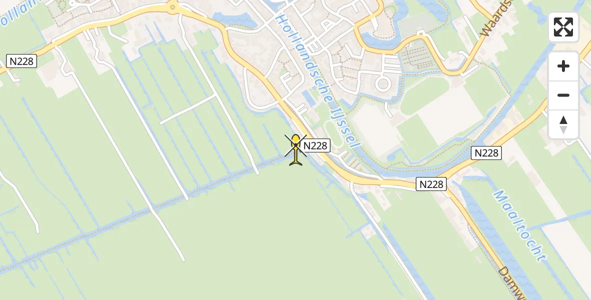 Routekaart van de vlucht: Lifeliner 1 naar Oudewater