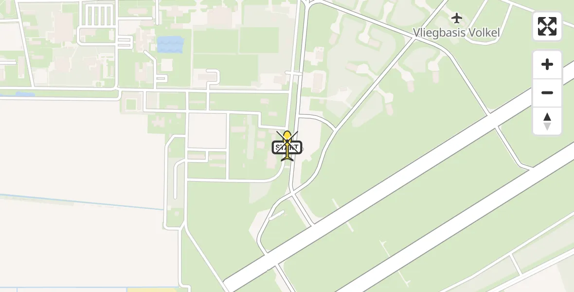 Routekaart van de vlucht: Lifeliner 3 naar Vliegbasis Volkel, Zeelandsedijk