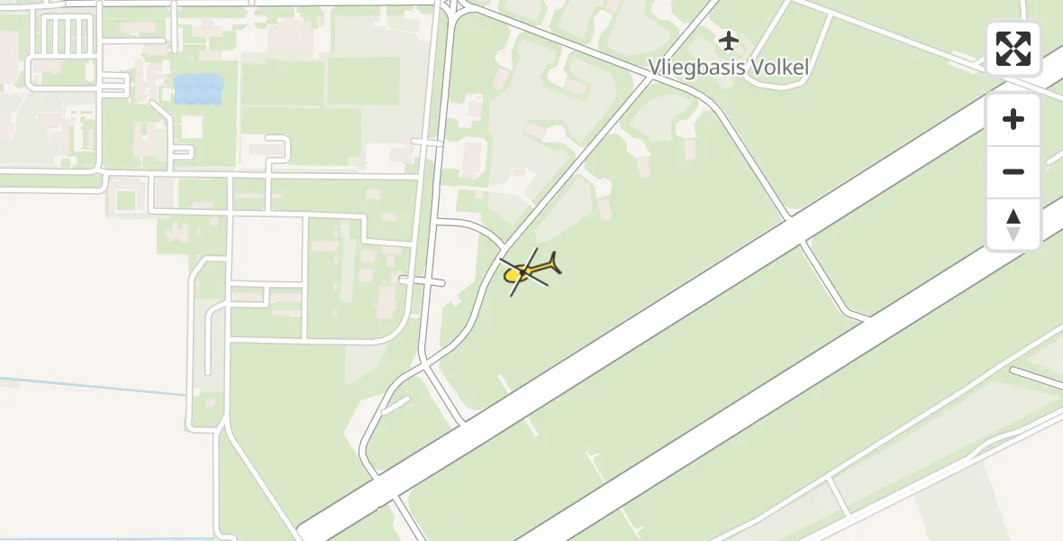 Routekaart van de vlucht: Lifeliner 3 naar Vliegbasis Volkel