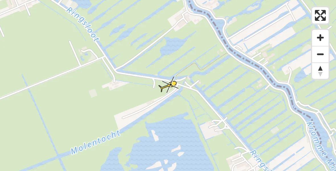 Routekaart van de vlucht: Lifeliner 2 naar Zevenhoven