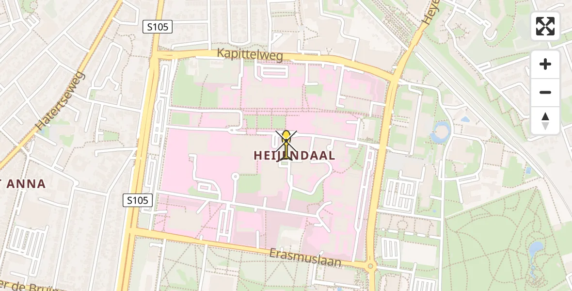 Routekaart van de vlucht: Lifeliner 3 naar Radboud Universitair Medisch Centrum