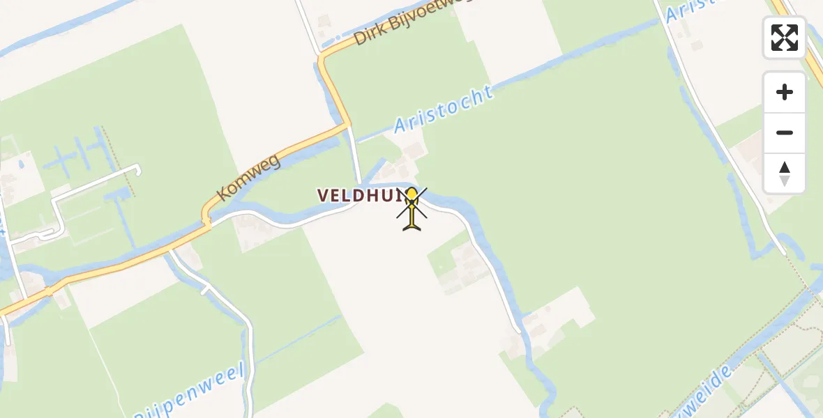 Routekaart van de vlucht: Lifeliner 2 naar Oostwoud