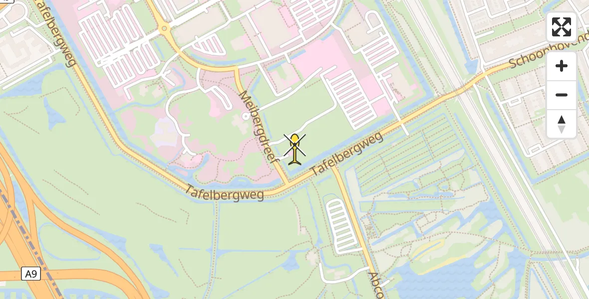 Routekaart van de vlucht: Lifeliner 2 naar Academisch Medisch Centrum (AMC)