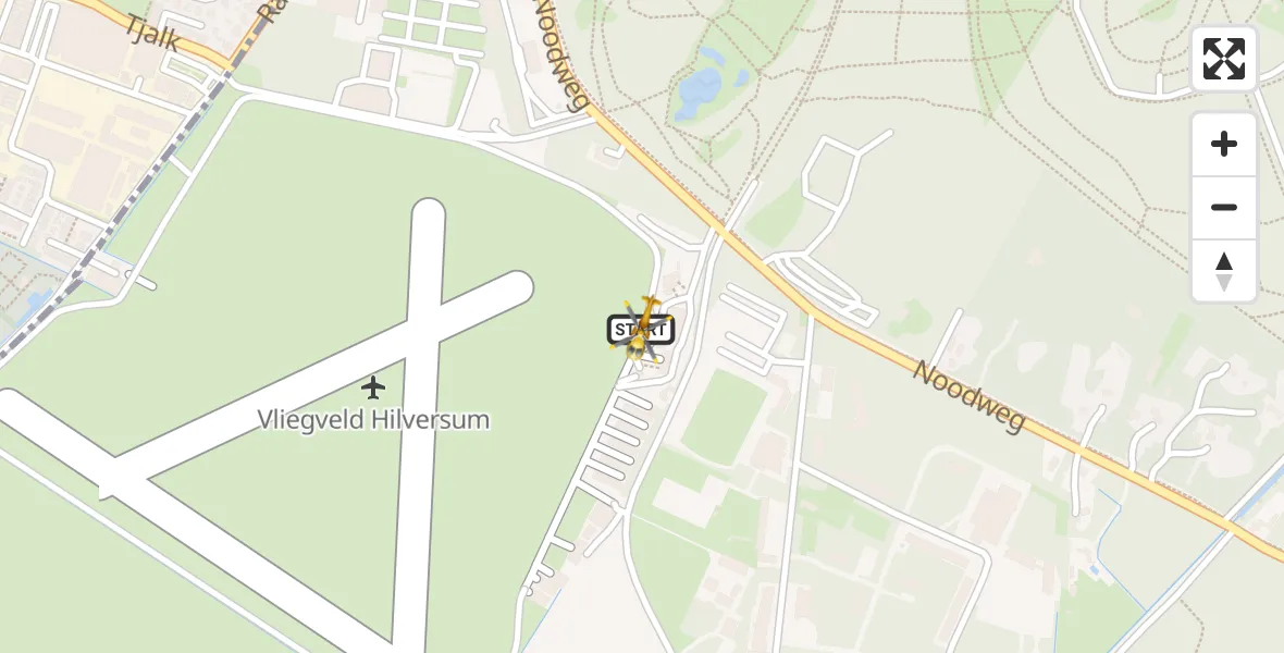 Vluchtroute Traumahelikopter Vliegveld Hilversum - Vliegveld Hilversum, 01 januari 2026, 03:11