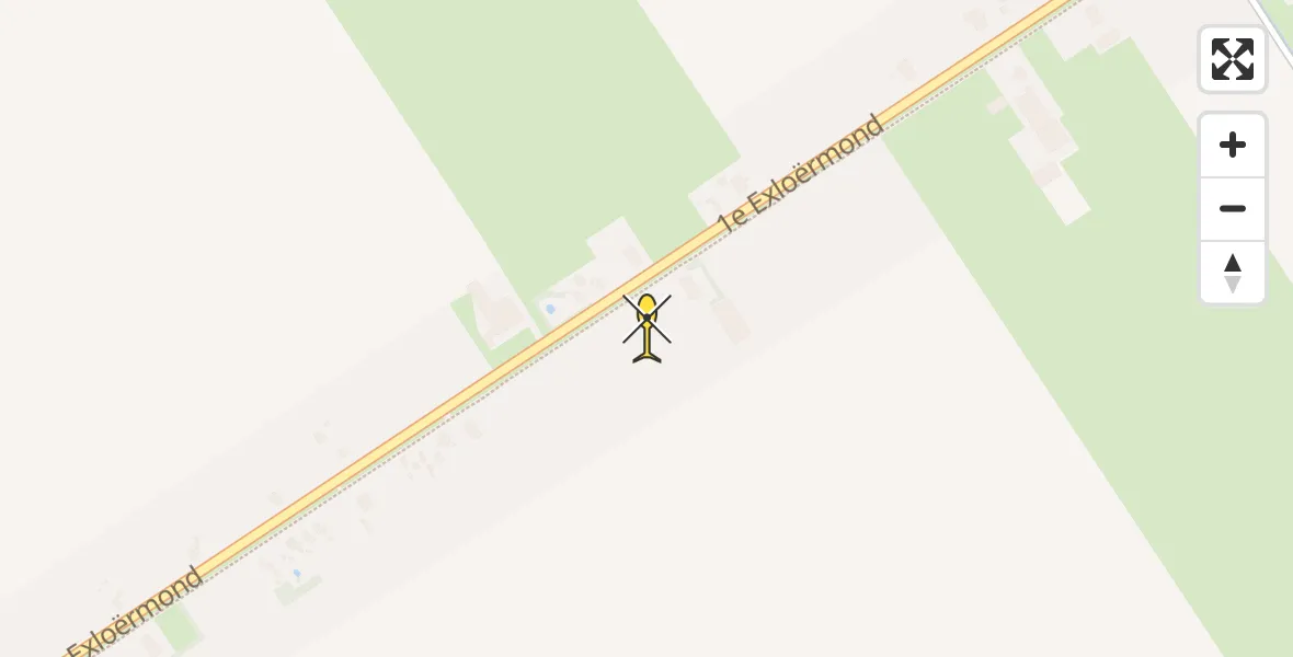 Routekaart van de vlucht: Lifeliner 4 naar 1e Exloërmond