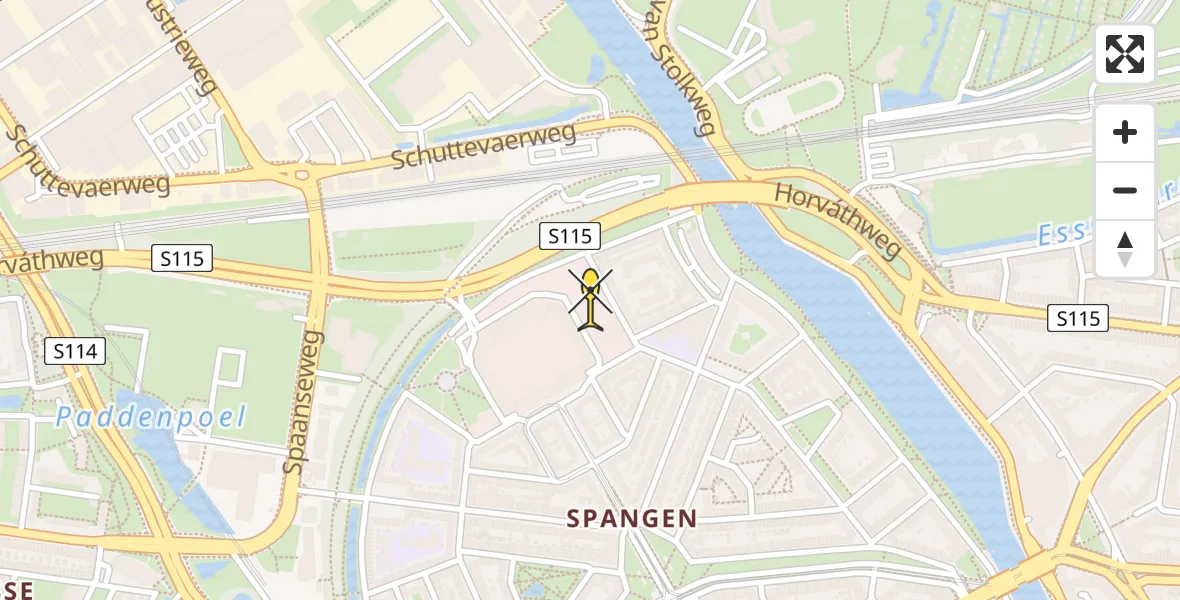 Routekaart van de vlucht: Lifeliner 2 naar Rotterdam