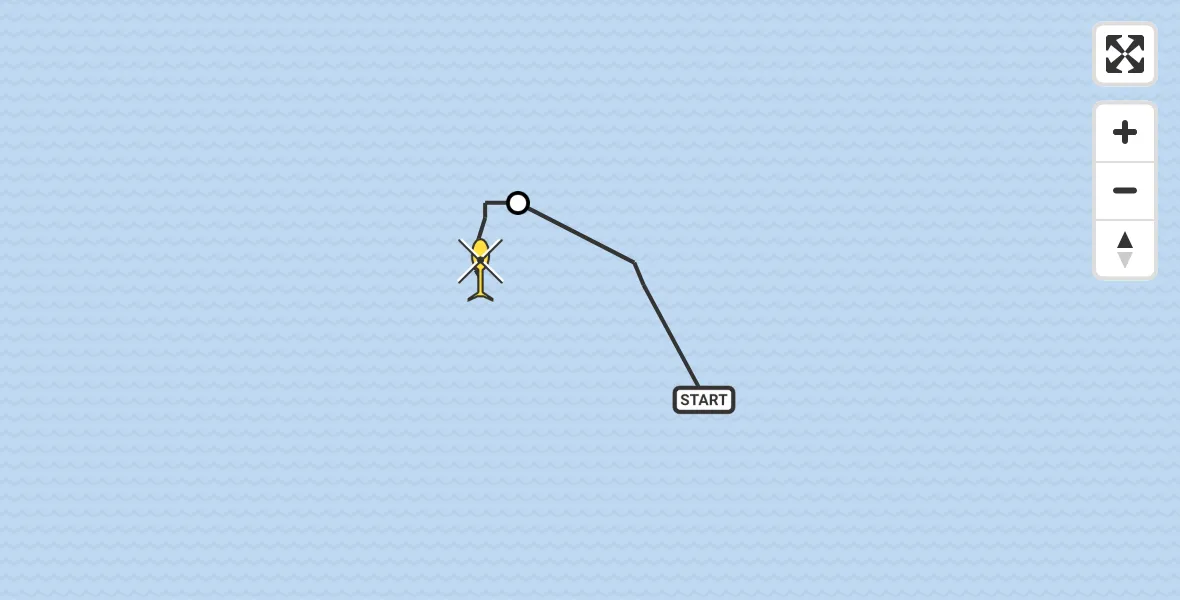 Routekaart van de vlucht: Kustwachthelikopter naar Vlissingen, Schaar van Spijkerplaat