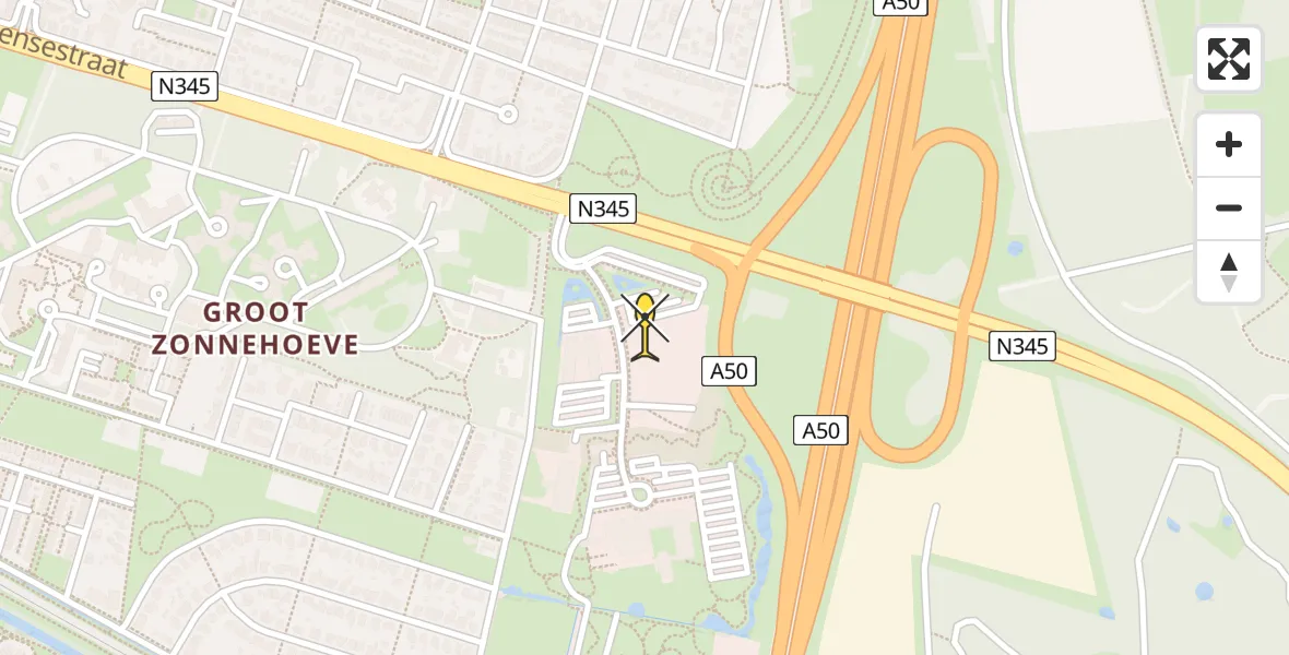 Routekaart van de vlucht: Lifeliner 3 naar Apeldoorn