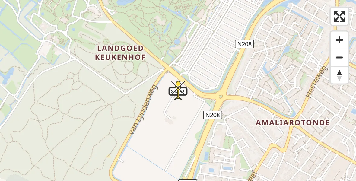 Routekaart van de vlucht: Lifeliner 2 naar Lisse, Stationsweg