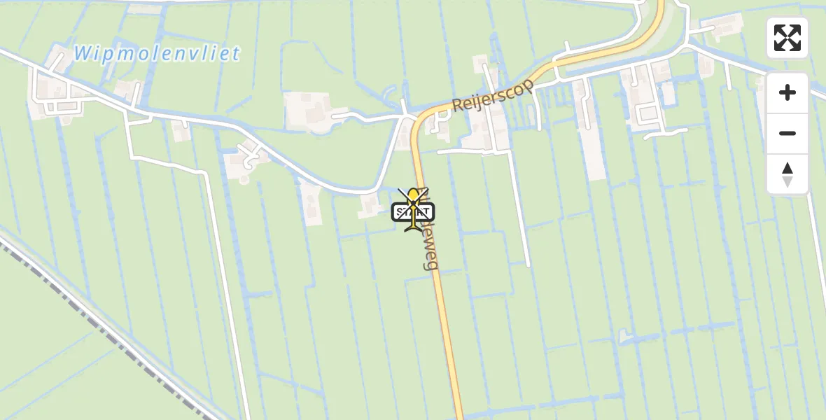 Routekaart van de vlucht: Lifeliner 2 naar Harmelen, Reijerscop