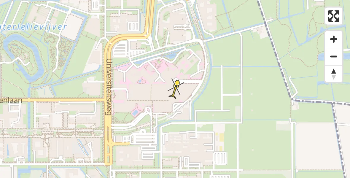 Routekaart van de vlucht: Lifeliner 2 naar Universitair Medisch Centrum Utrecht
