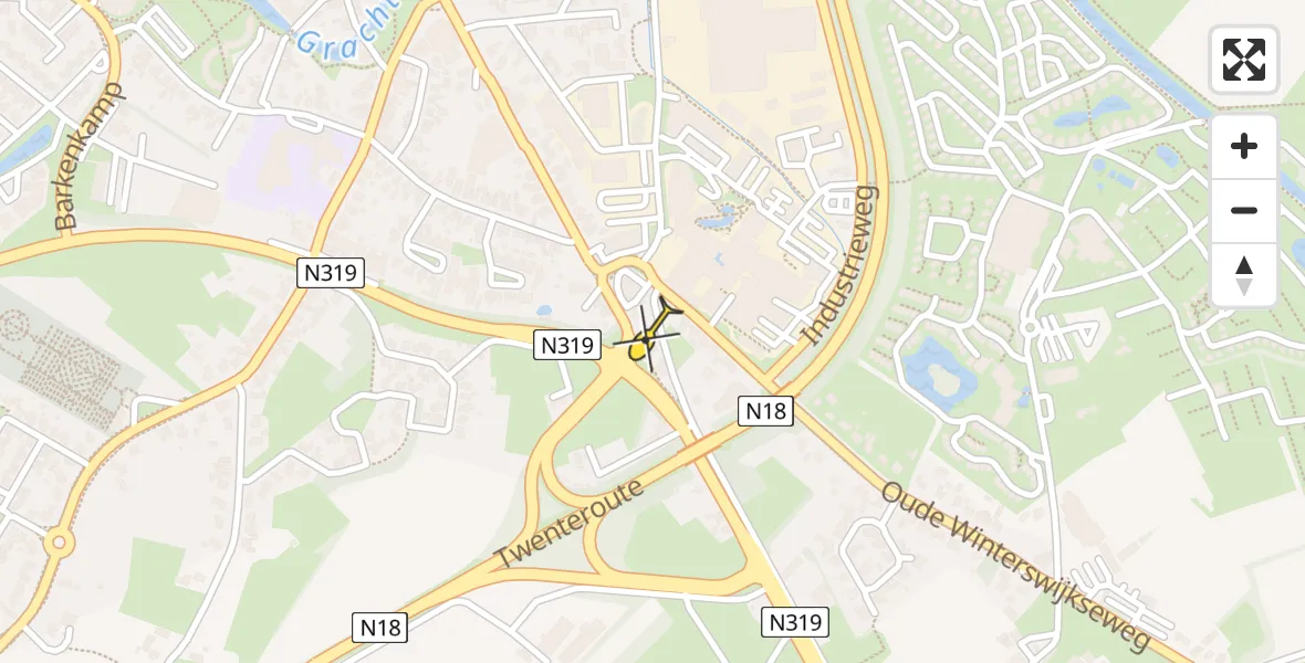 Routekaart van de vlucht: Lifeliner 3 naar Groenlo