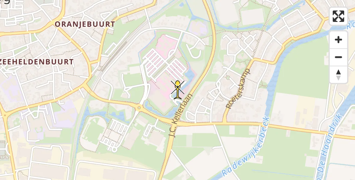 Routekaart van de vlucht: Lifeliner 4 naar Hardenberg
