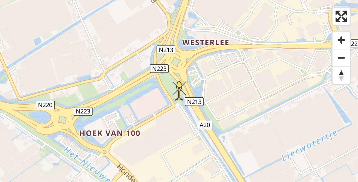 Routekaart van de vlucht: Lifeliner 2 naar Maasdijk