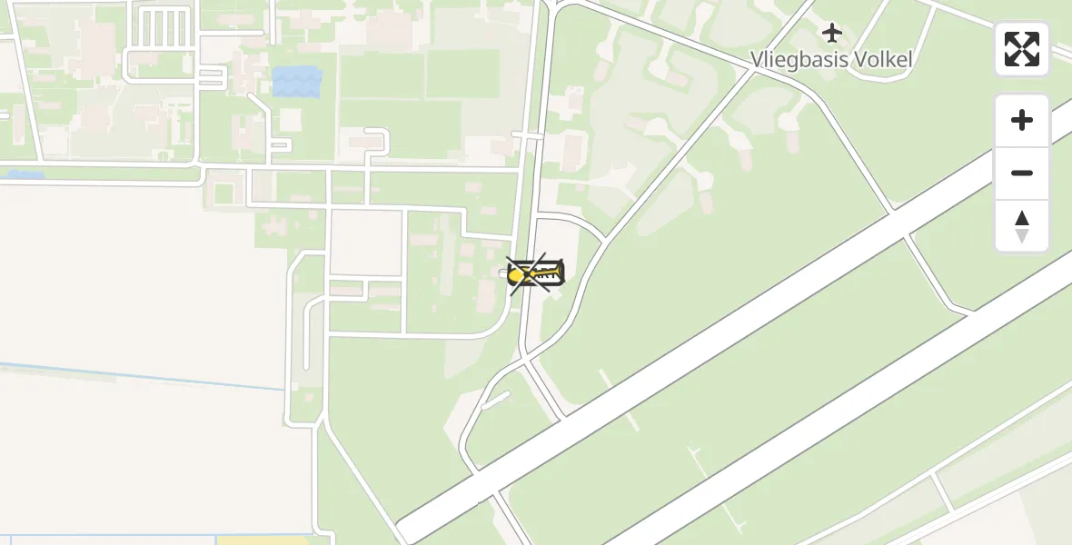 Routekaart van de vlucht: Lifeliner 3 naar Vliegbasis Volkel, Zeelandsedijk