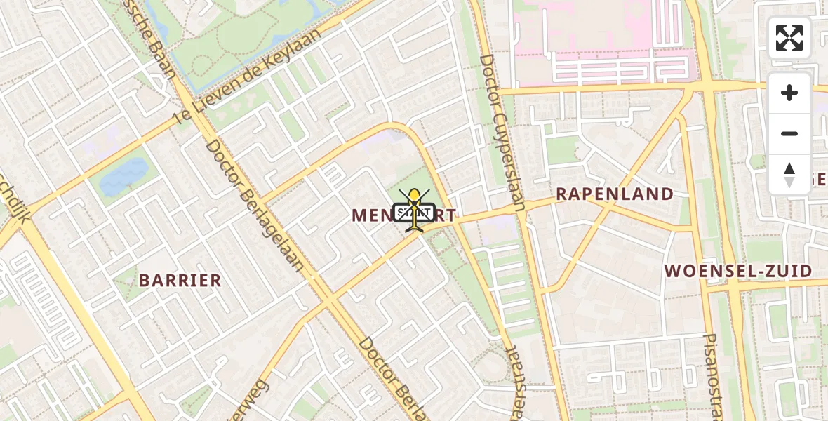 Routekaart van de vlucht: Lifeliner 3 naar Eindhoven, Mensfort