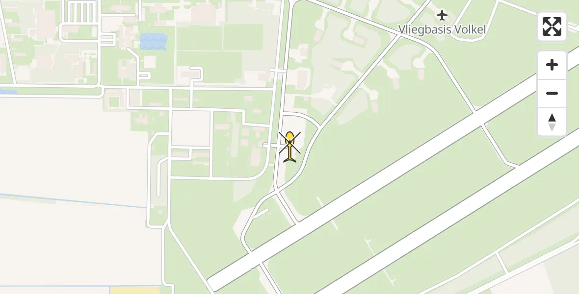 Routekaart van de vlucht: Lifeliner 3 naar Vliegbasis Volkel