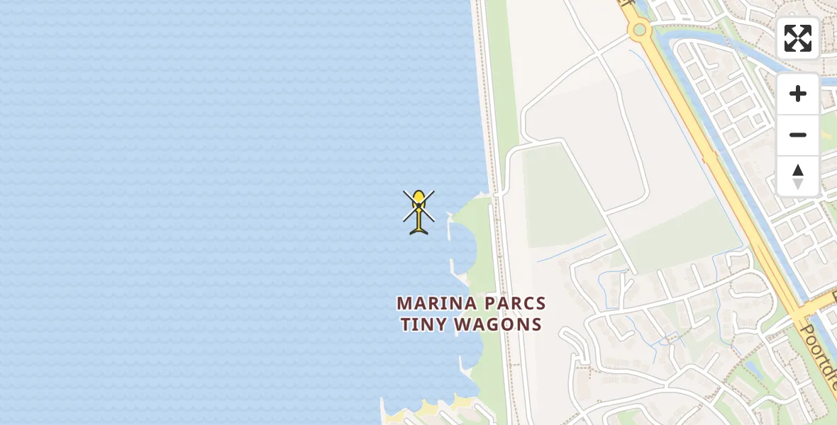 Routekaart van de vlucht: Politiehelikopter naar Almere