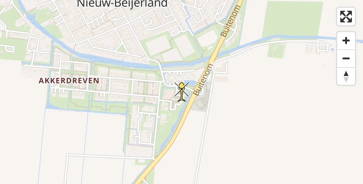 Routekaart van de vlucht: Lifeliner 2 naar Nieuw-Beijerland