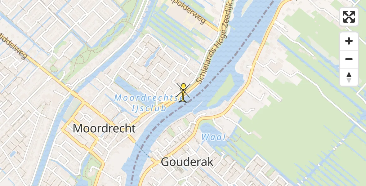 Routekaart van de vlucht: Lifeliner 1 naar Moordrecht