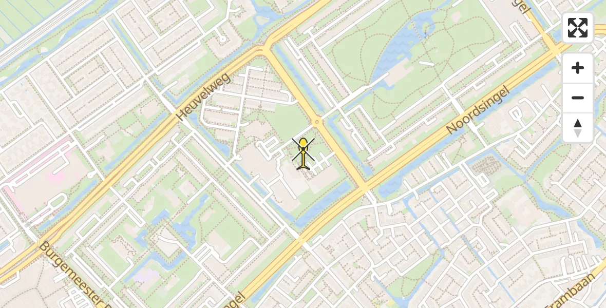 Routekaart van de vlucht: Lifeliner 1 naar Leidschendam