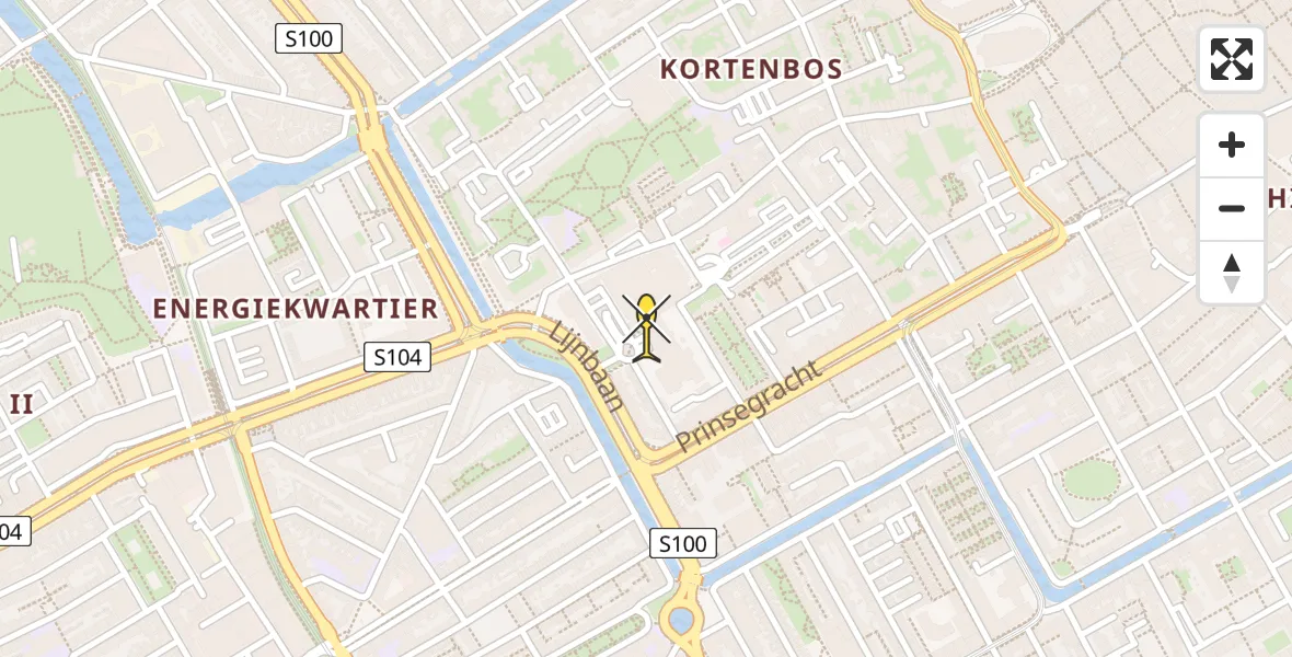 Routekaart van de vlucht: Lifeliner 2 naar Den Haag