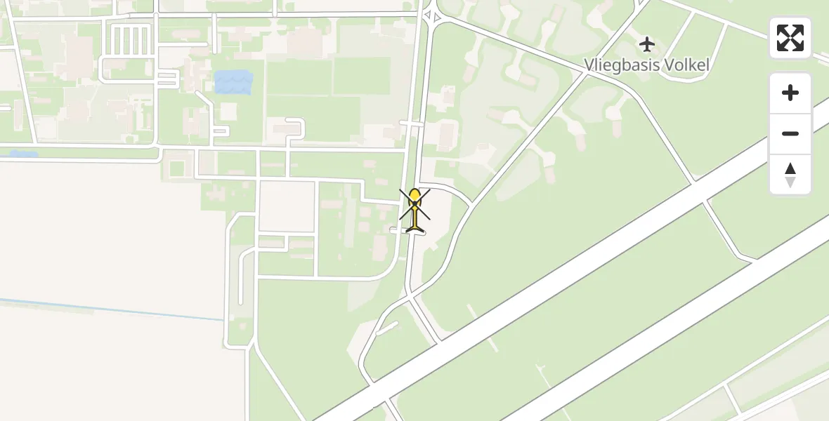 Routekaart van de vlucht: Lifeliner 3 naar Vliegbasis Volkel