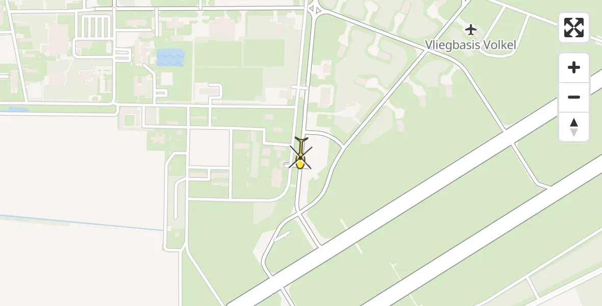 Routekaart van de vlucht: Lifeliner 3 naar Vliegbasis Volkel