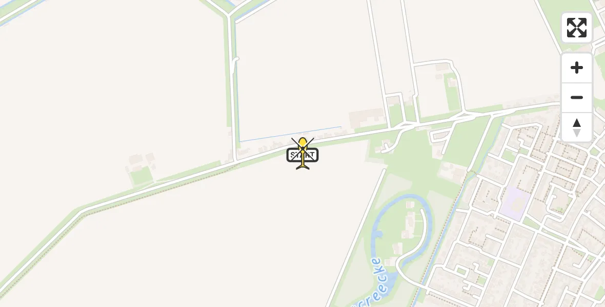 Routekaart van de vlucht: Lifeliner 2 naar Dinteloord, Stoofdijk