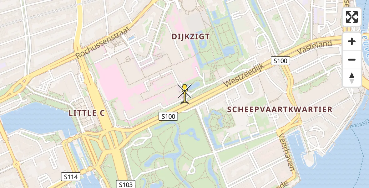 Routekaart van de vlucht: Lifeliner 2 naar Erasmus MC