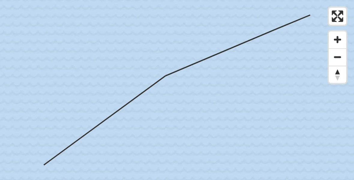 Routekaart van de vlucht: Kustwachthelikopter naar 