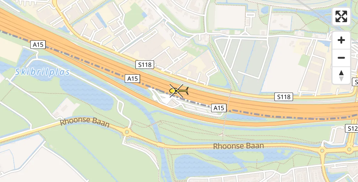 Routekaart van de vlucht: Lifeliner 2 naar Rotterdam