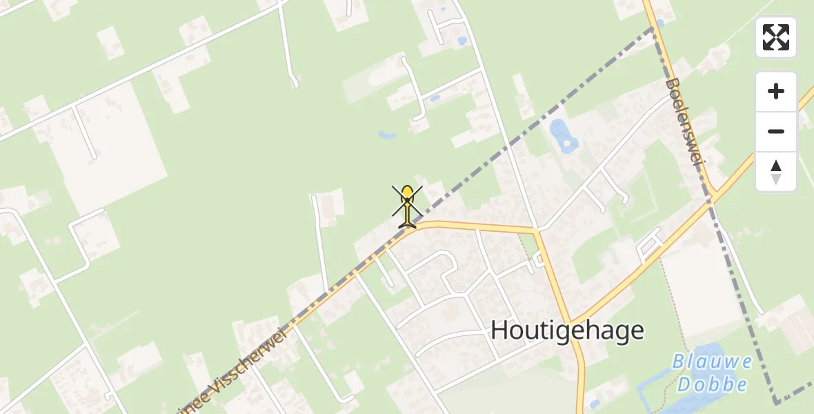 Routekaart van de vlucht: Lifeliner 4 naar Boelenslaan