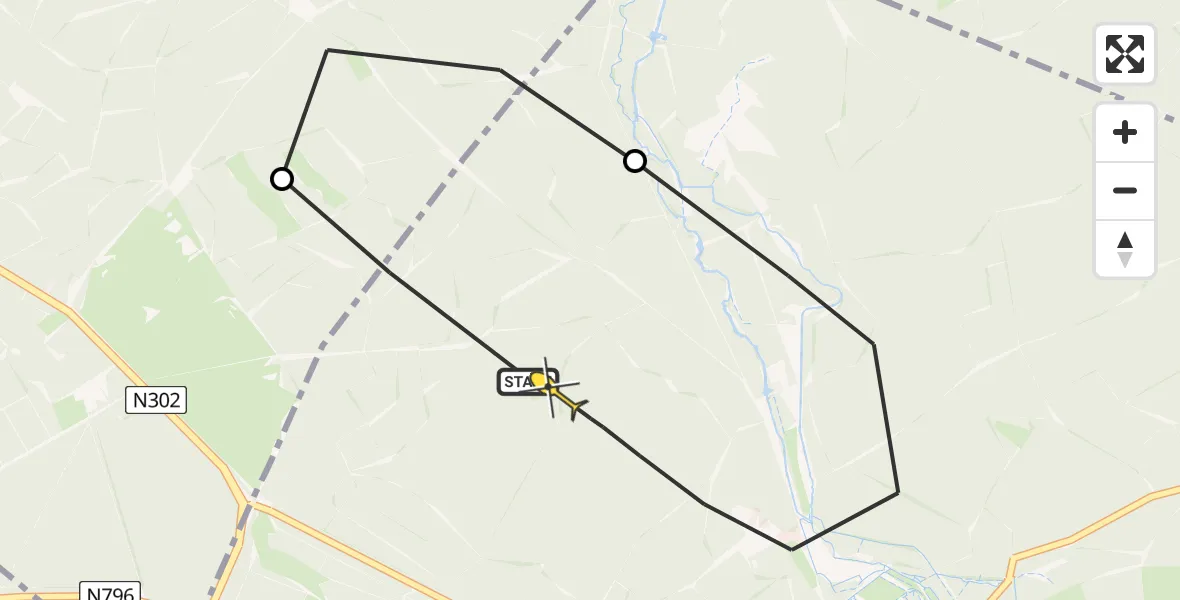 Routekaart van de vlucht: Politieheli naar Ermelo, Cyriassischepad