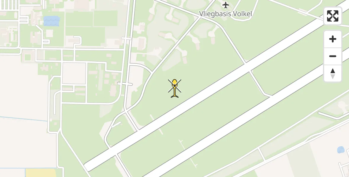 Routekaart van de vlucht: Lifeliner 3 naar Vliegbasis Volkel
