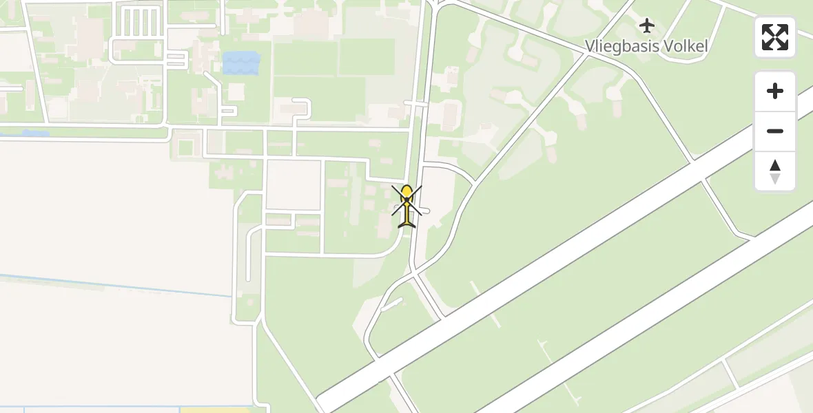 Routekaart van de vlucht: Lifeliner 3 naar Vliegbasis Volkel