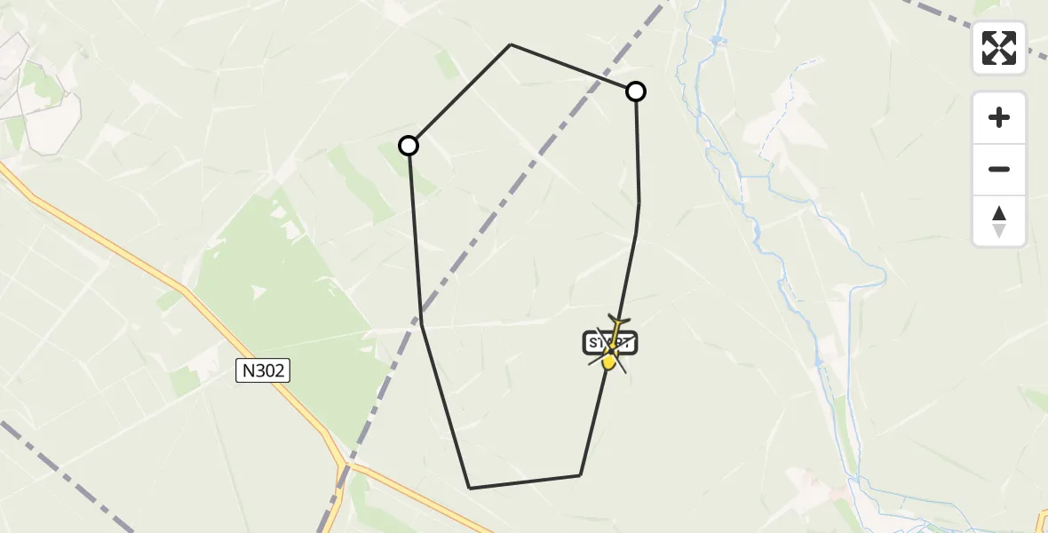 Routekaart van de vlucht: Politieheli naar Ermelo, Cyriassischepad