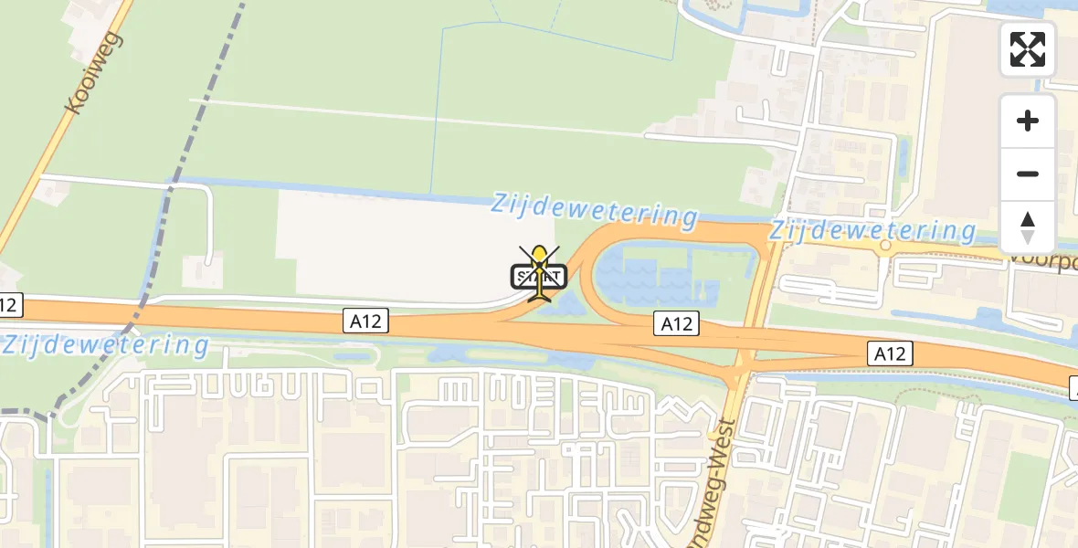 Routekaart van de vlucht: Lifeliner 3 naar Veenendaal